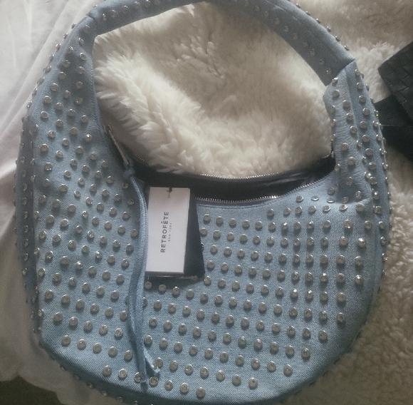 Retrofete Sparkling Blue Denim Shoulder Bag - Picture 7 of 9